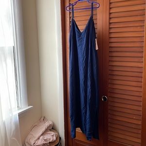 Navy blue midi dress